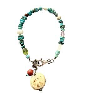 Peyote Bird Beaded 925 Sterling Silver Bracelet